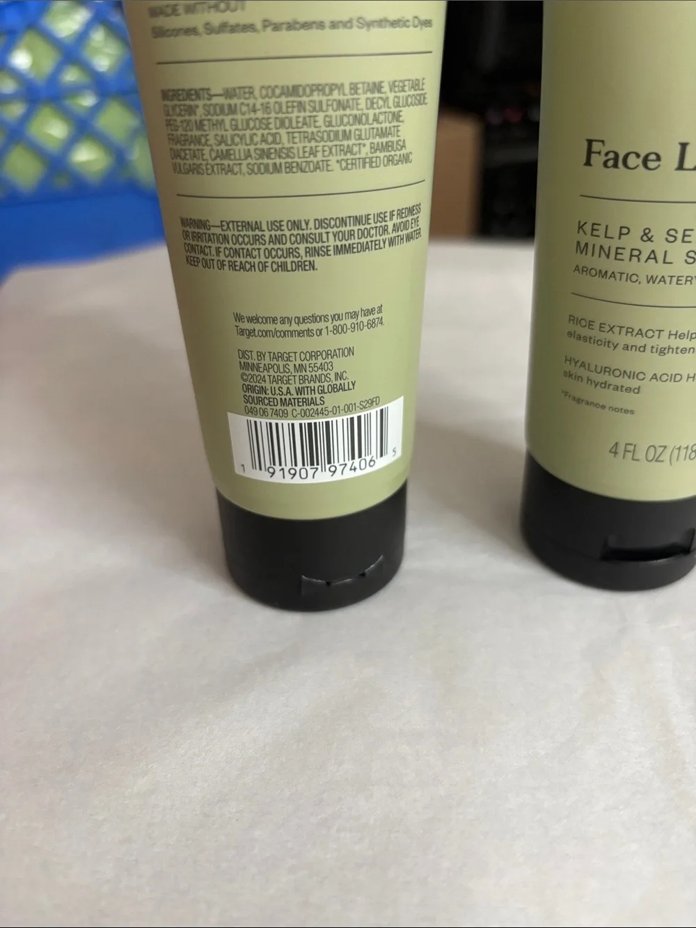 Goodfellow & Co Light Sage Green Face Wash & Face Lotion Duo